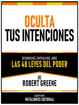 cover image of Oculta Tus Intenciones--Resumen Del Capitulo Del Libro Las 48 Leyes Del Poder De Robert Greene